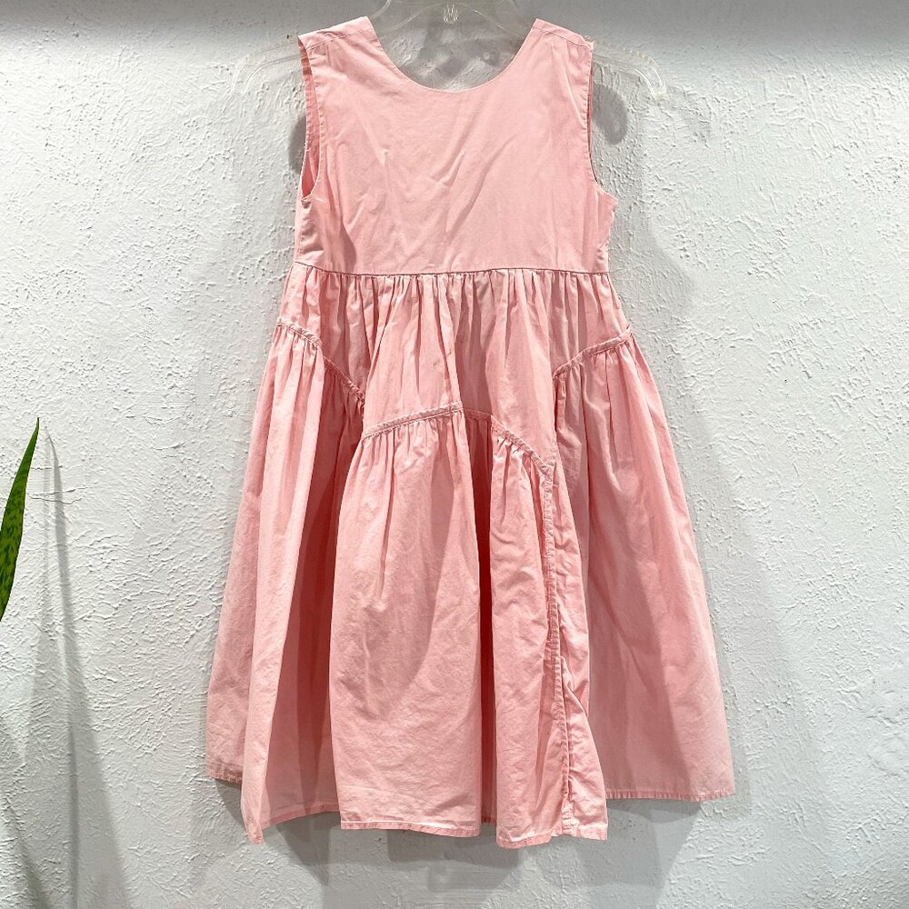 Yan's Dream House, girl's light pink, 100% cotton, size 12 tiered dress EUC.